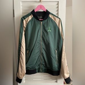 Jeffree Star Blood Money Bomber Jacket XL Emerald Green, Gold & Black